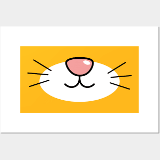 Smiling kitten face Posters and Art